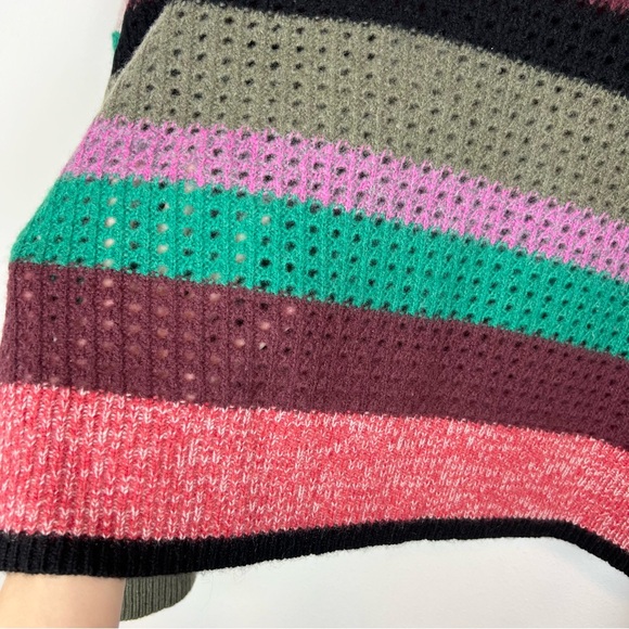 360 Cashmere Ashley Multicolored Open Knit Long Sleeve Sweater Size Medium - Picture 8 of 13